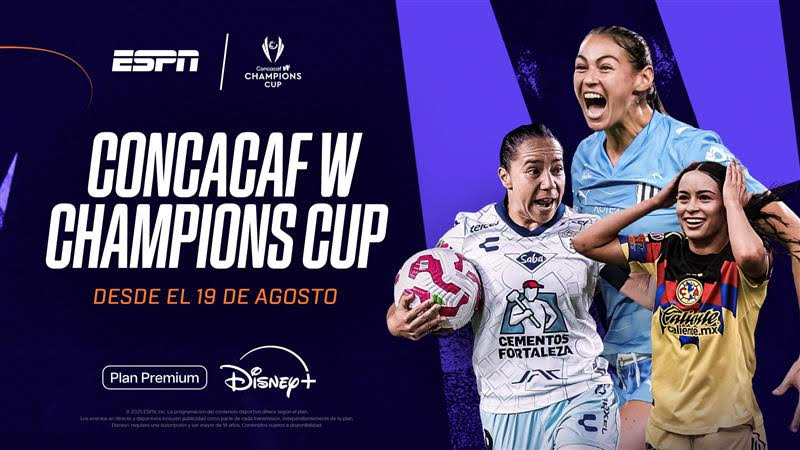 La adrenalina de la Concacaf W Champions Cup llega a ESPN y Disney+ Premium